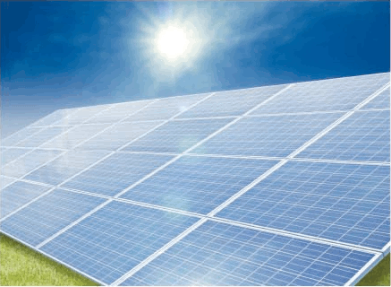 太陽とパネルのイメージ